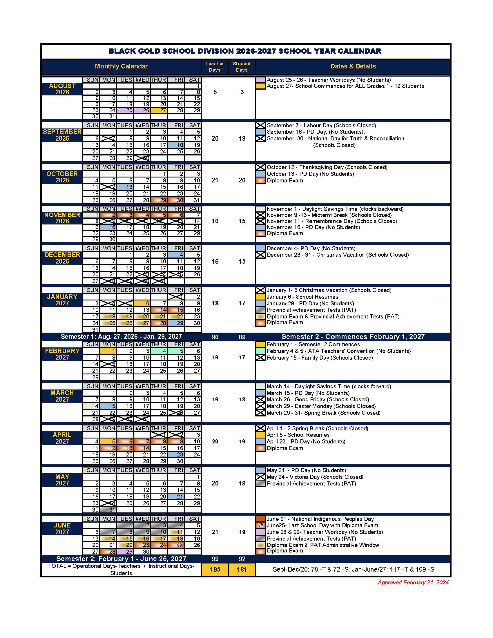 2026 27 Calendar